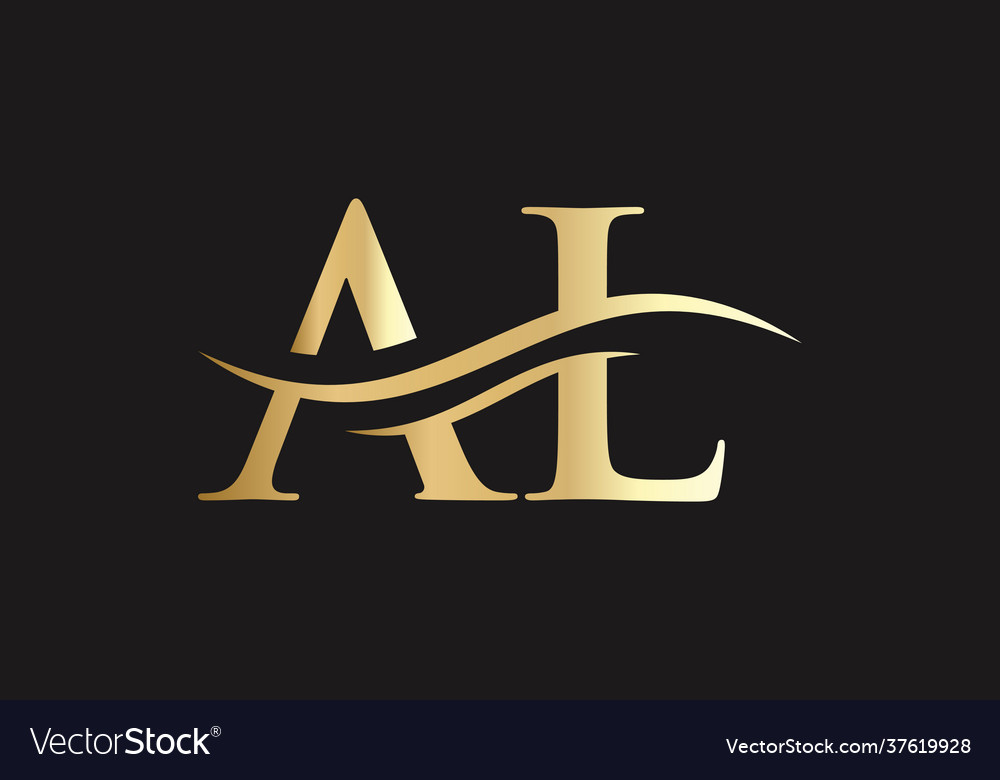 Al logo monogram letter logo design letter Vector Image