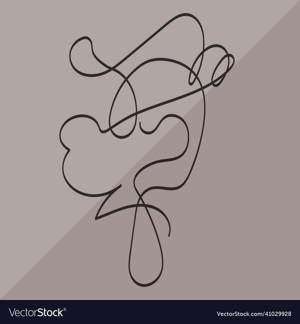 Ein abstraktes Profil einer von einer Person gezeichneten Person vector image Ein abstraktes Profil einer von einer Person gezeichneten Person