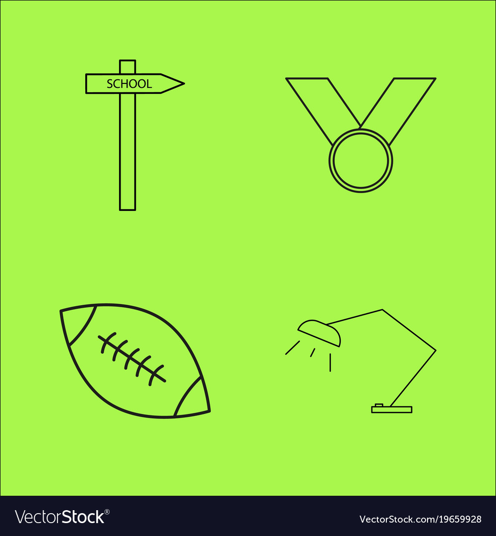 Basic content simple linear outline icon set