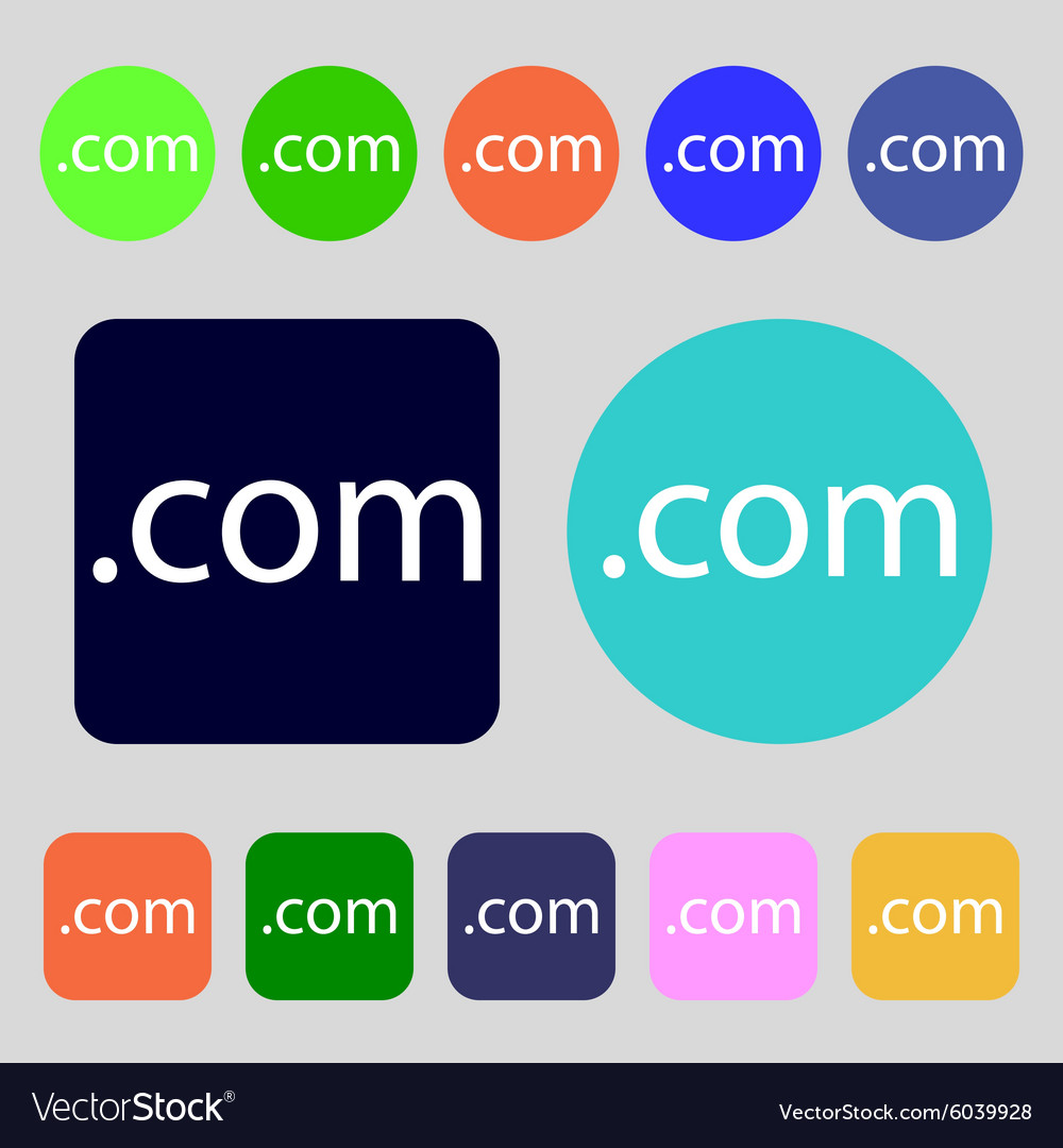 Domain com sign icon top-level internet