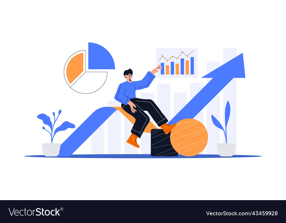 Flat design statistical and data analysis