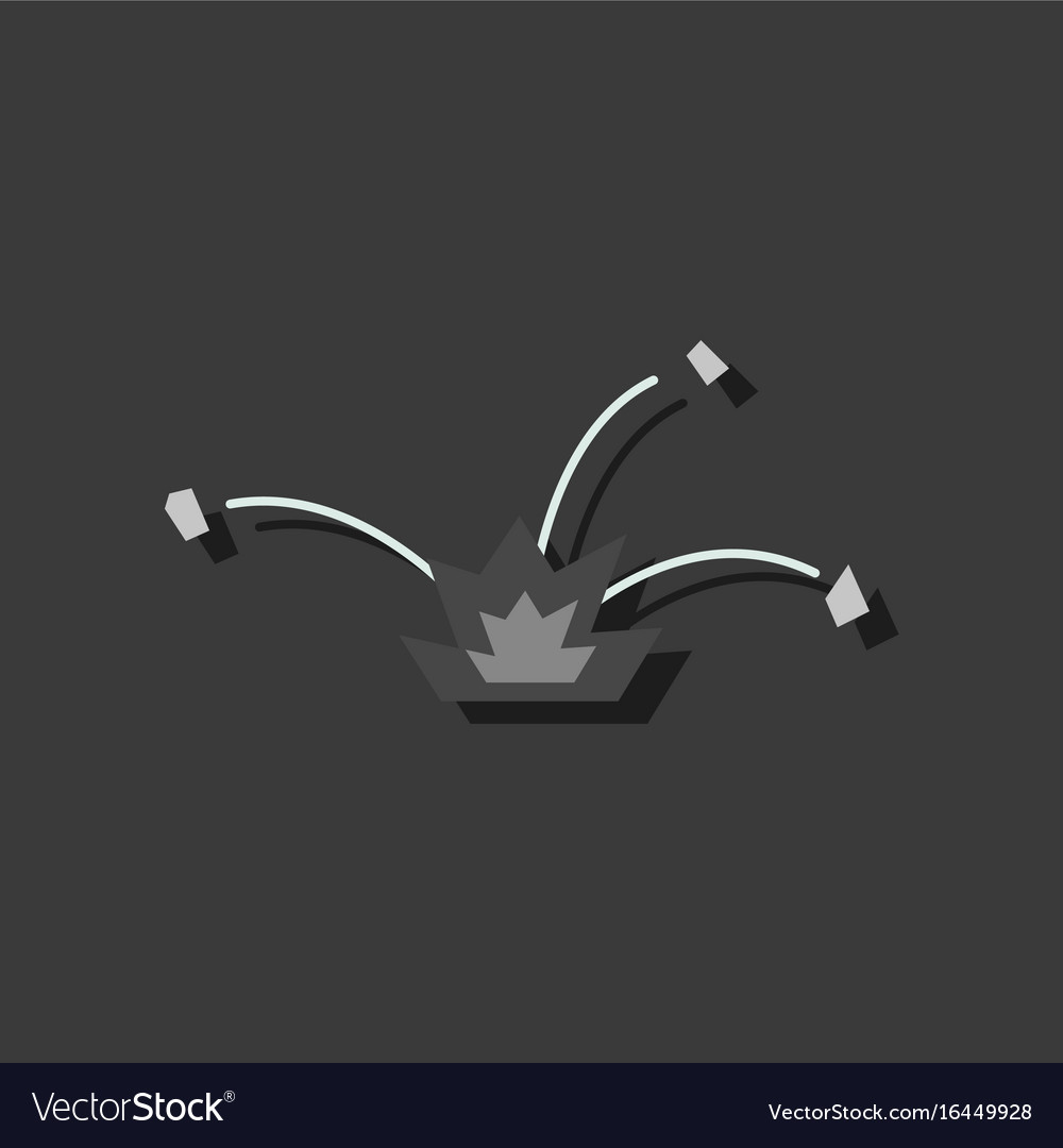 Flat icon design collection explosion and shards