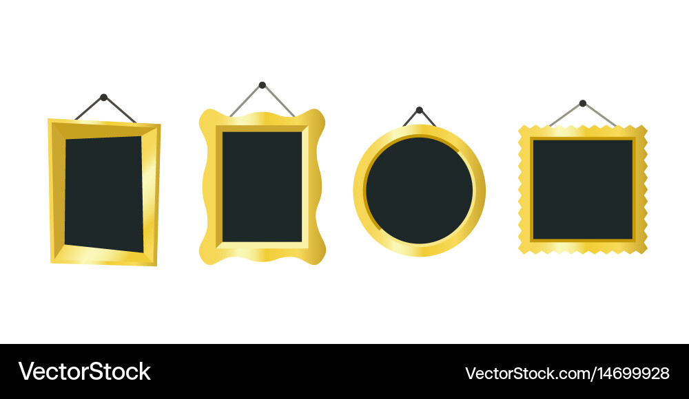 Golden frames Royalty Free Vector Image - VectorStock