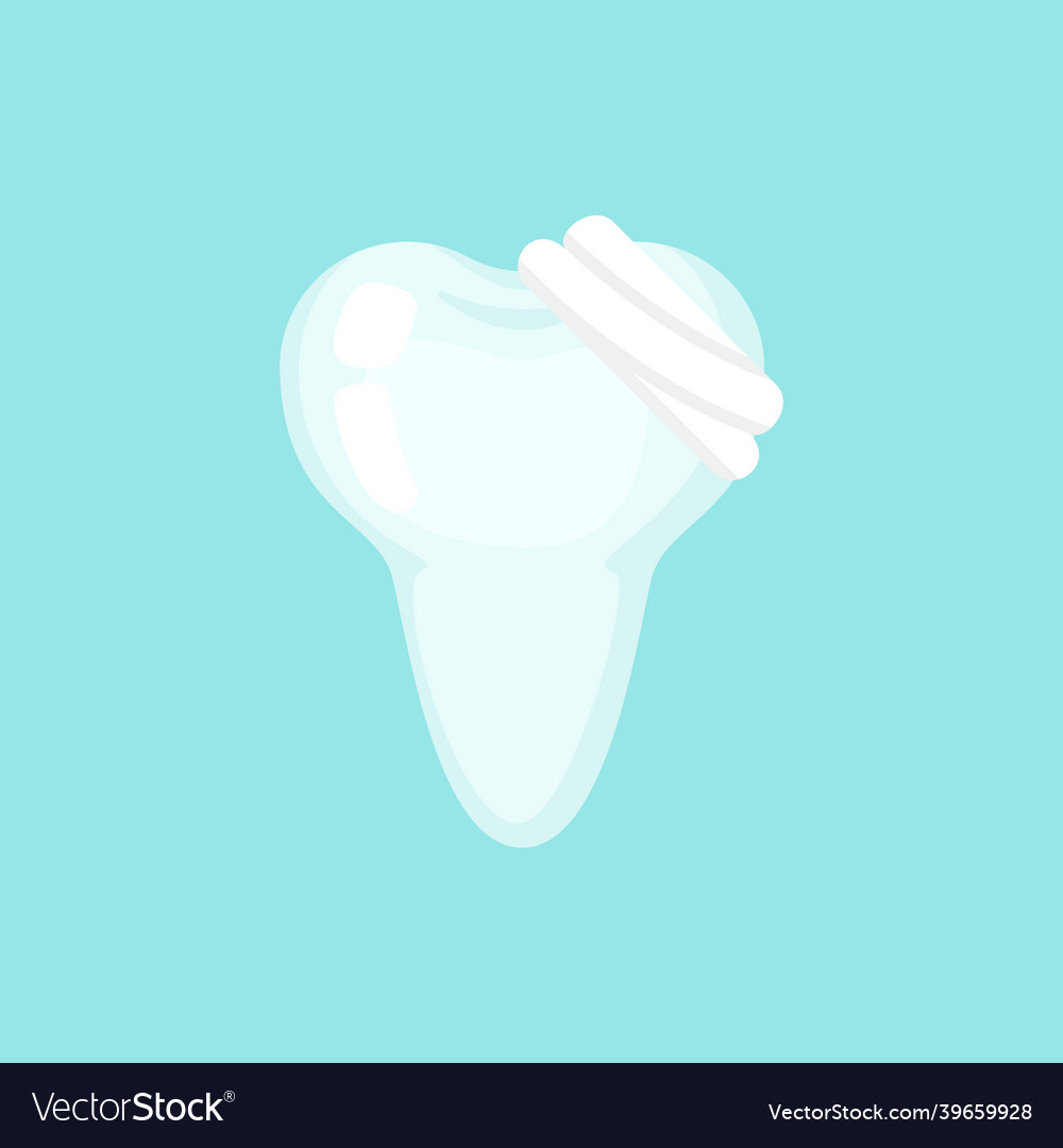 Ill broken tooth cute colorful icon