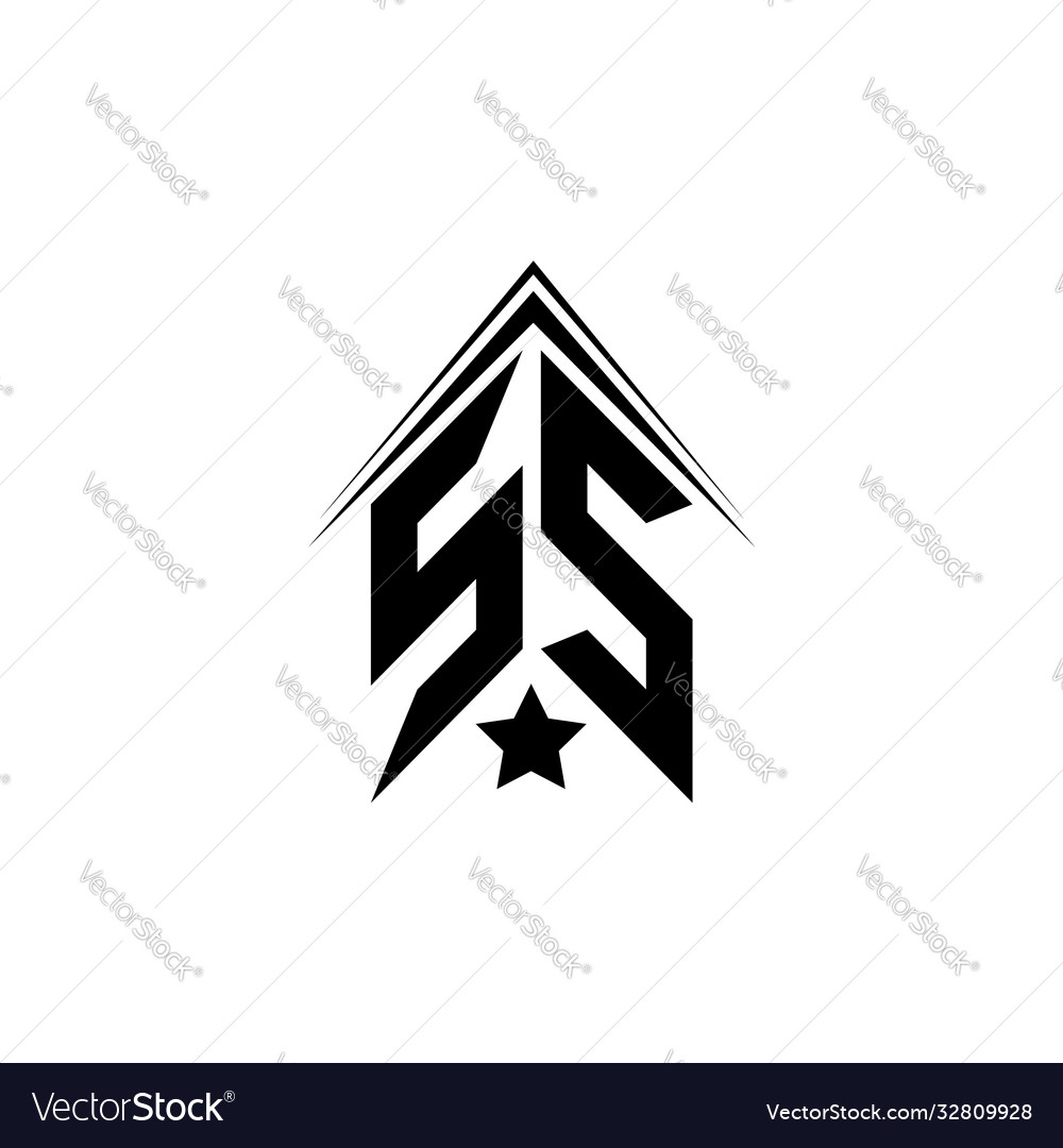 Initial ss logo design with shape style