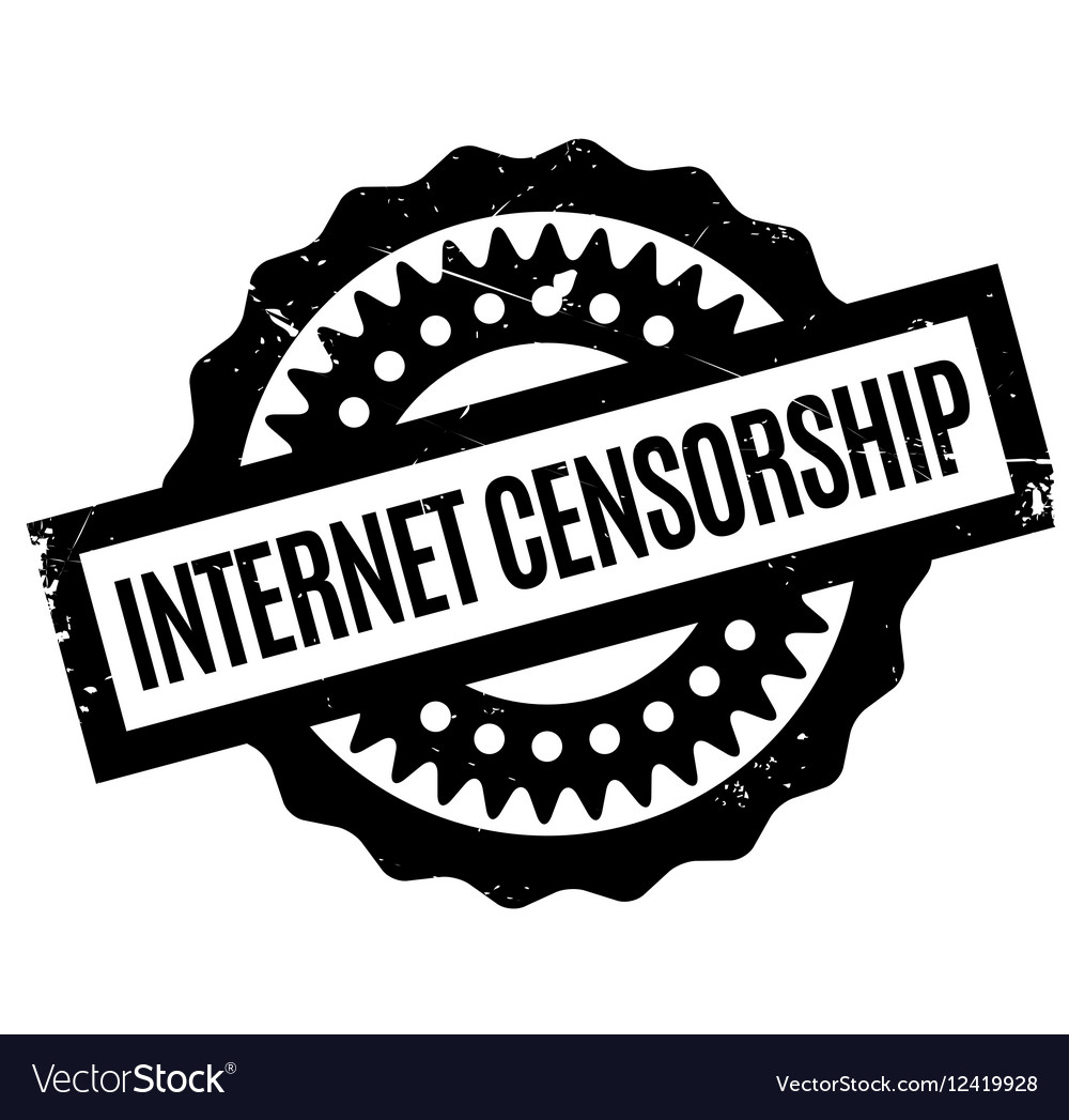 Internet censorship rubber stamp Royalty Free Vector Image