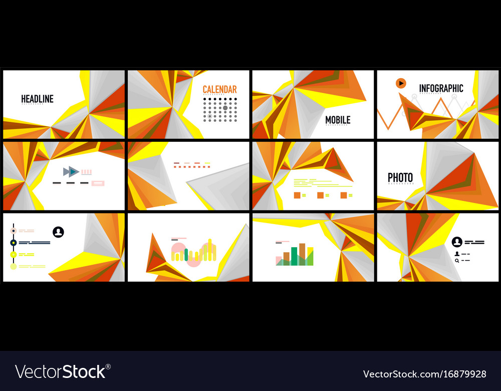 Modern triangle presentation template Royalty Free Vector