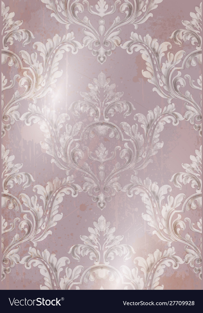 Rococo texture pattern vector image Rococo texture pattern