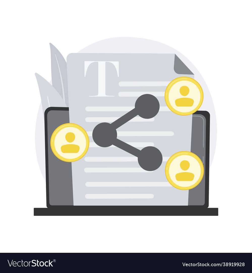 Shared document abstract concept vector image Shared document abstract concept