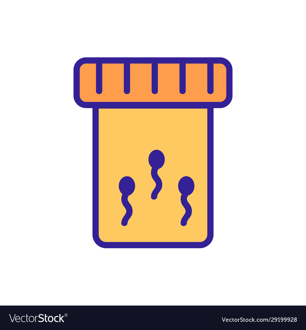 Sperm in test tube icon isolated