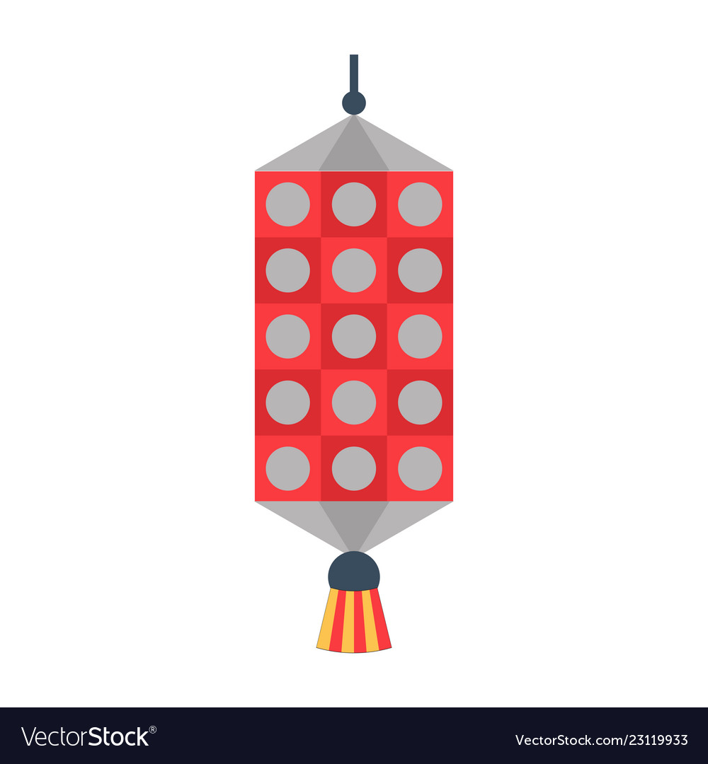 Asian paper lantern or lamp icon