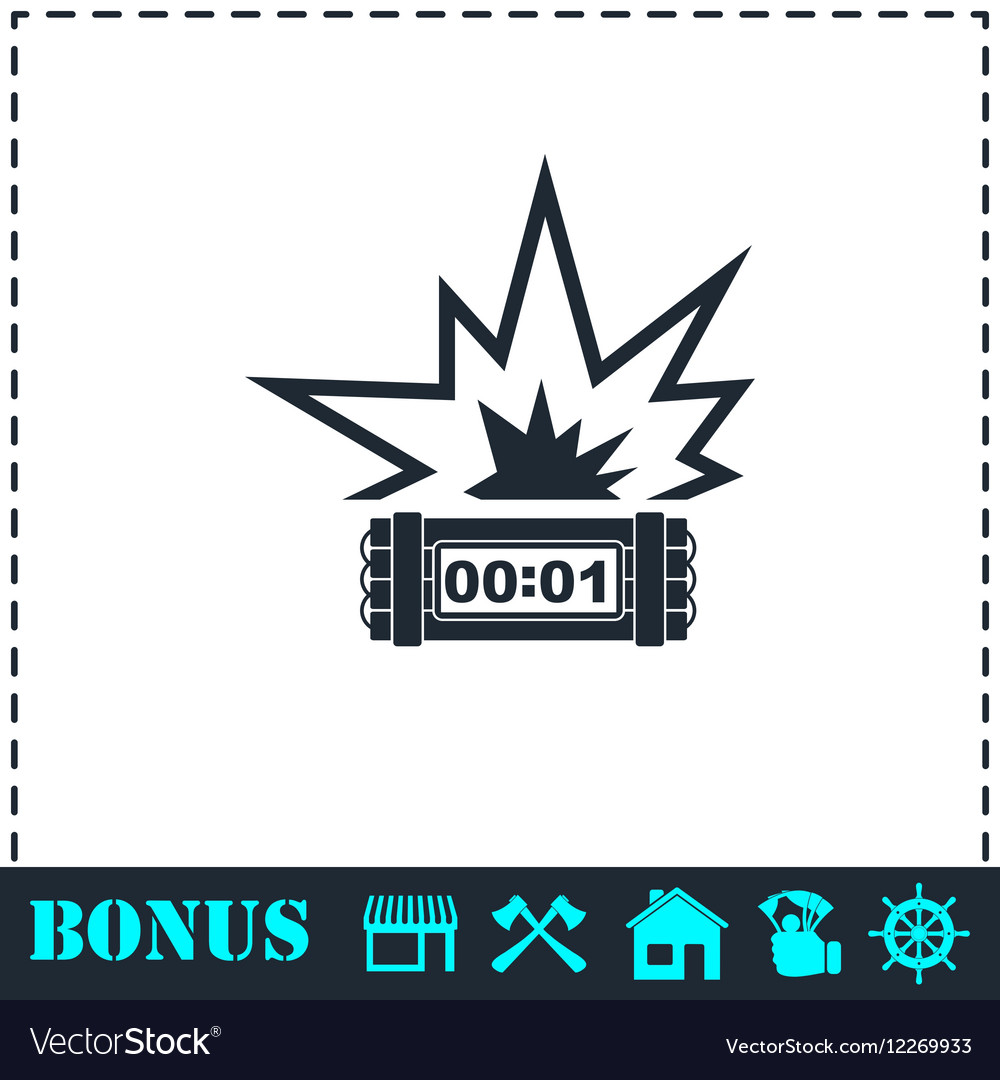 Big bang flash icon flat