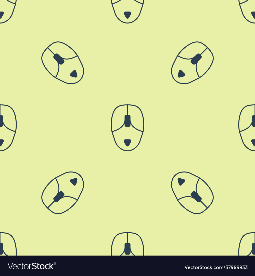 Blue computer mouse icon isolated seamless pattern