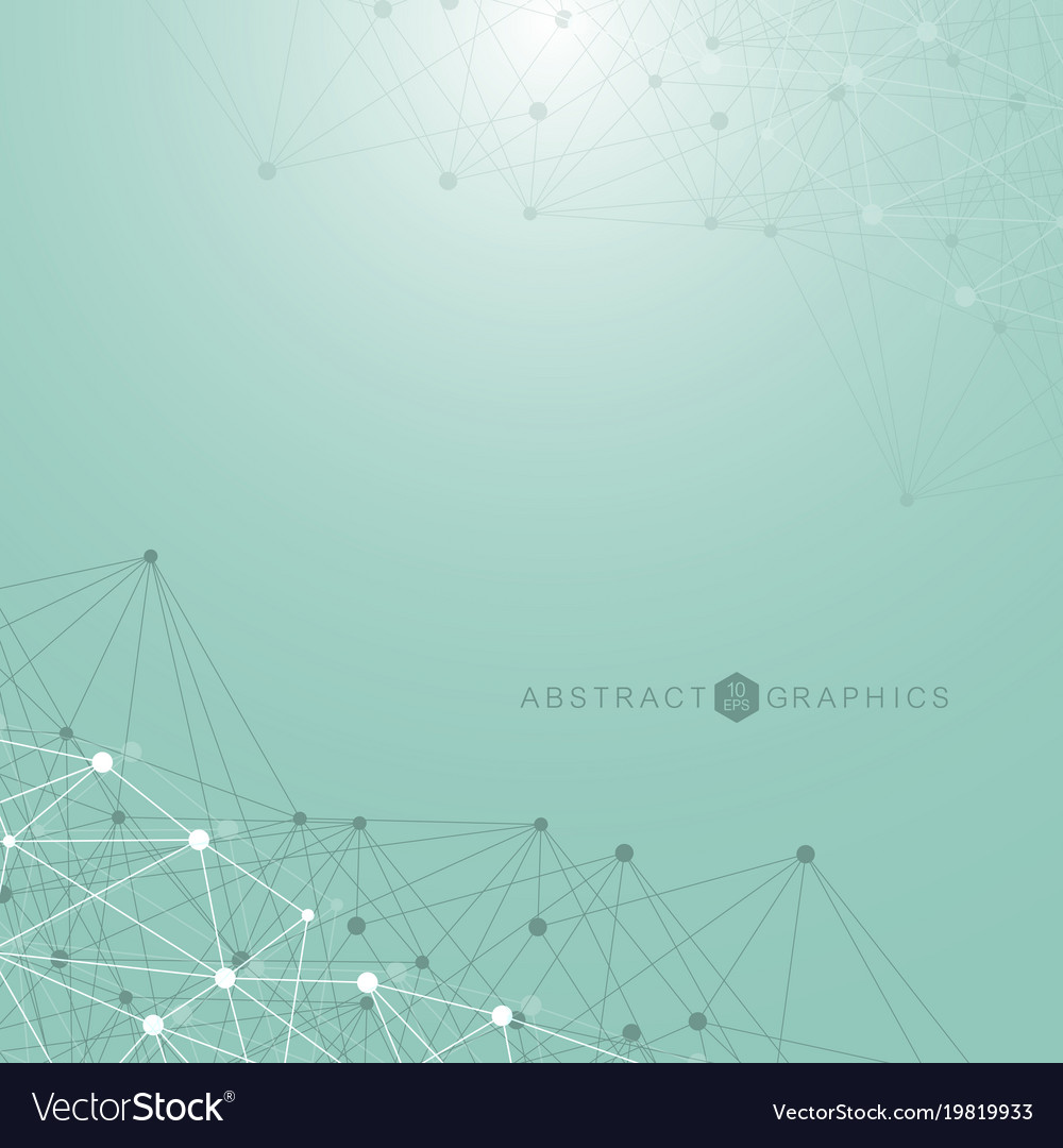 Geometric abstract background with connected line