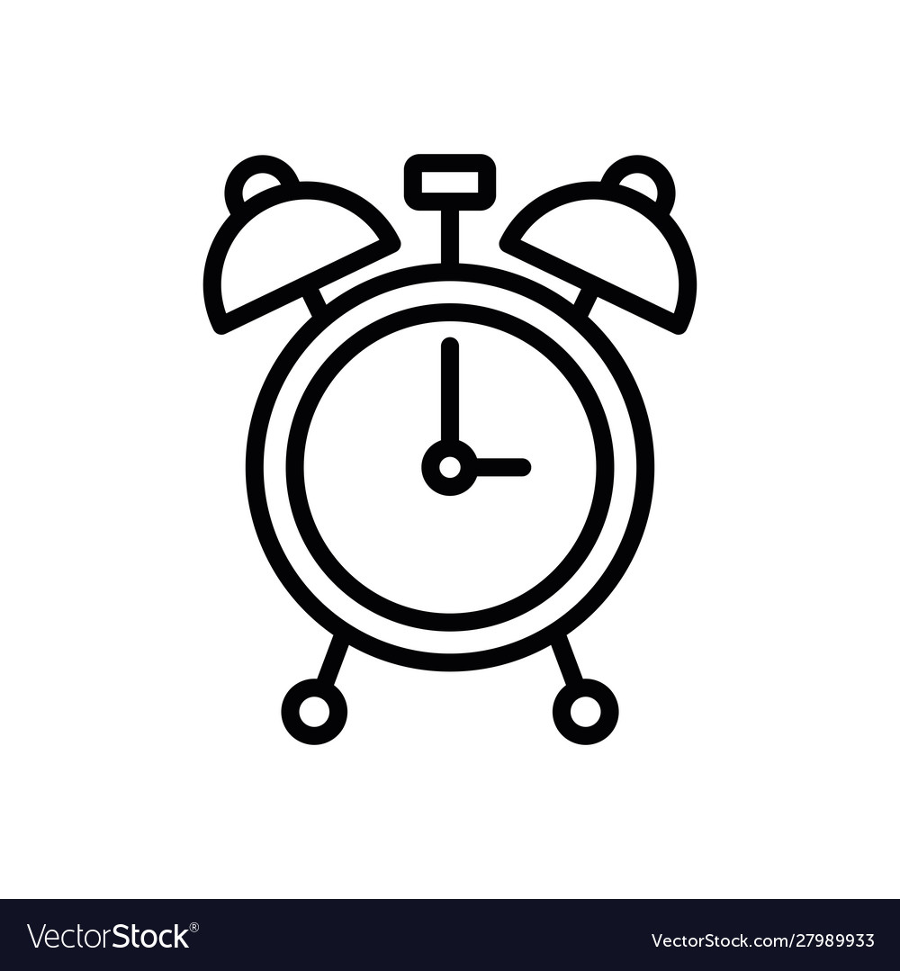 Isolated clock icon line design