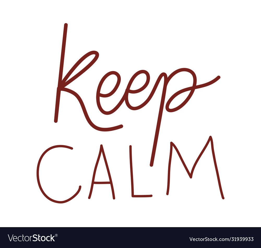 Isolated keep calm text design