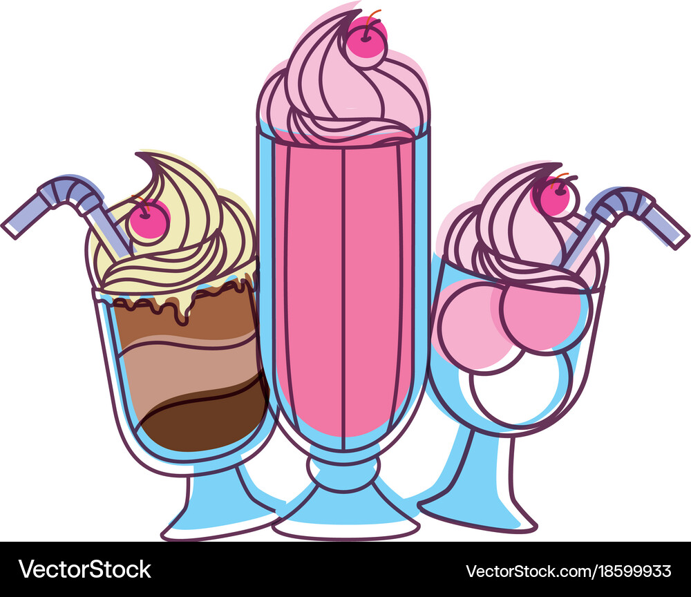 Isolated milkshake design Royalty Free Vector Image