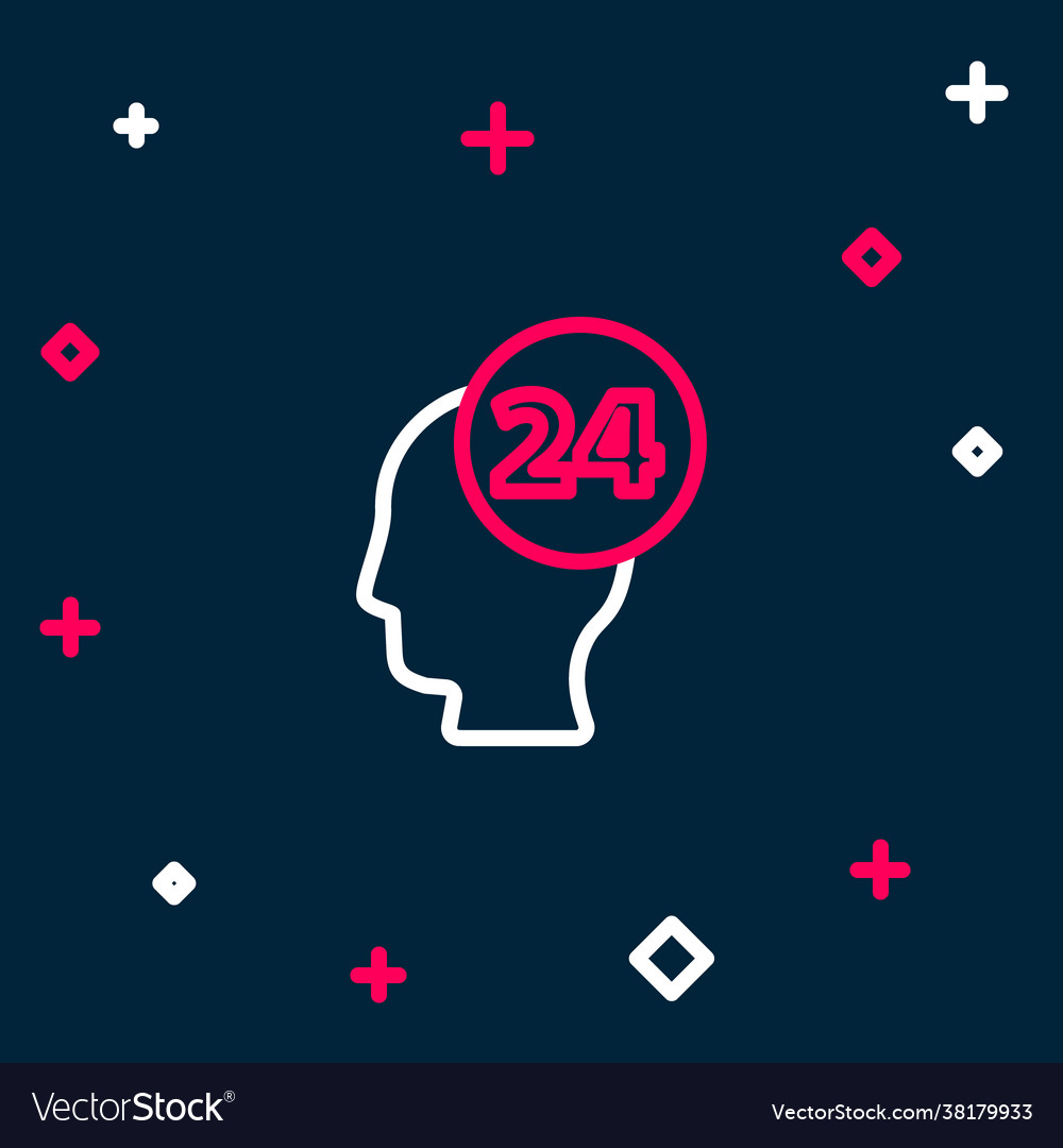 Line support operator in touch icon isolated
