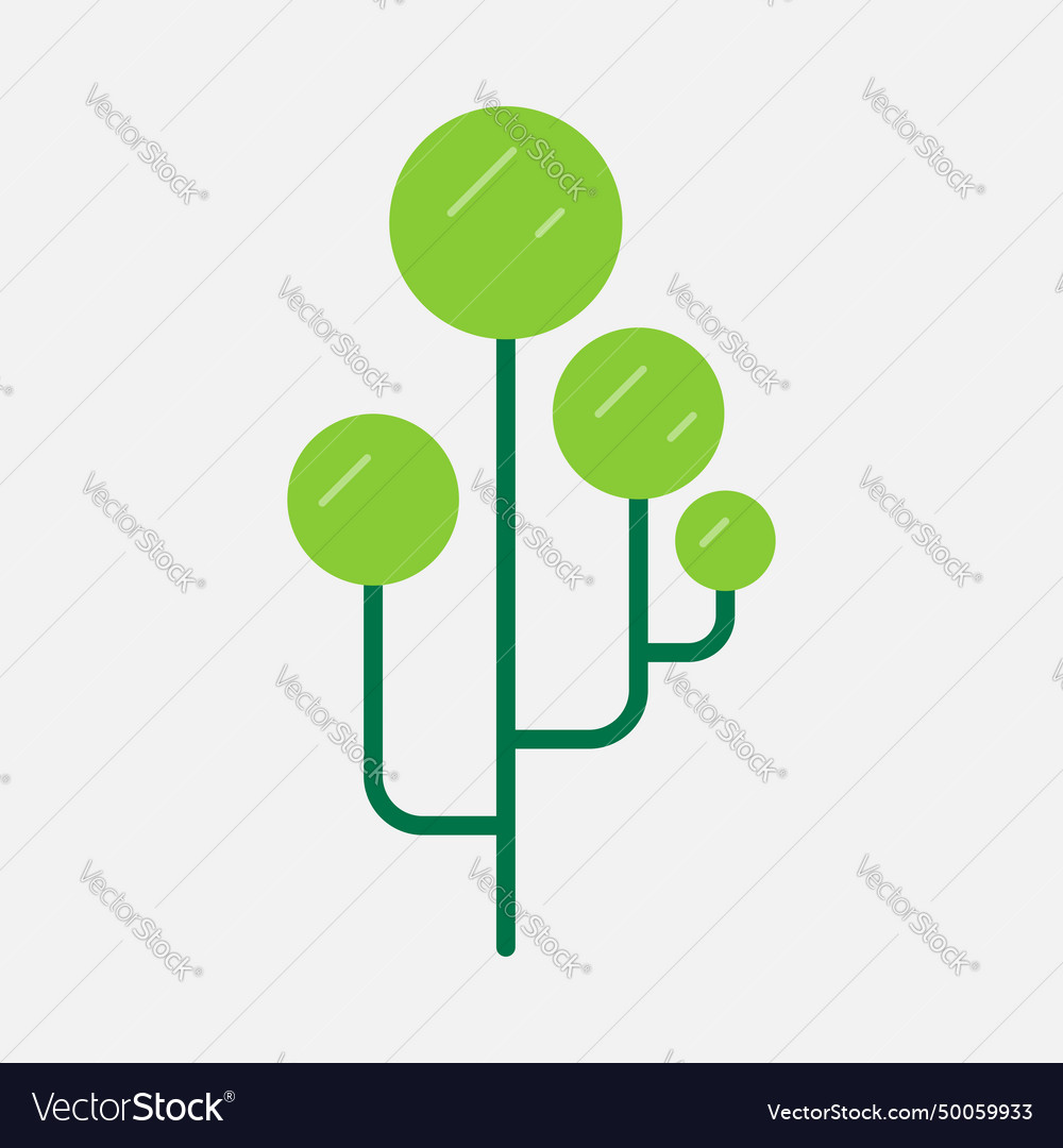 Minimalist tree element design collection Vector Image Minimalist tree element design collection