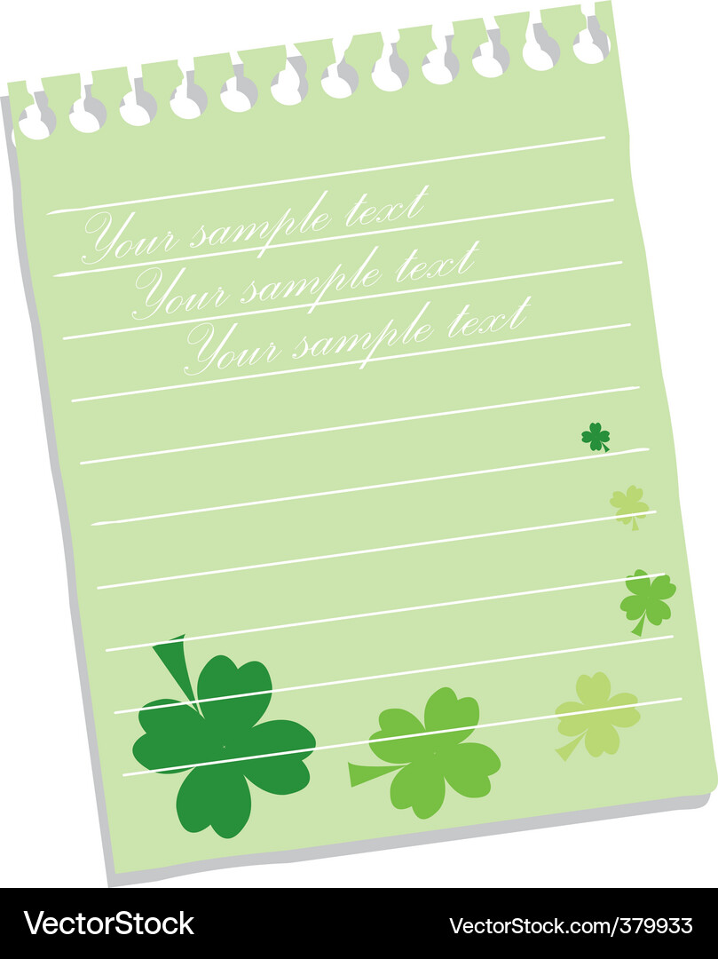 Notepad Royalty Free Vector Image - VectorStock