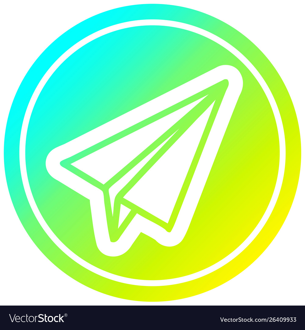 Paper plane circular in cold gradient spectrum