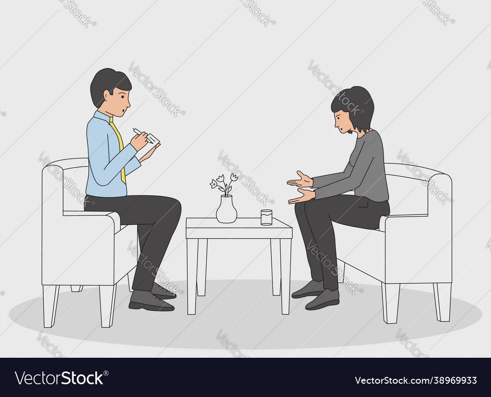 Psychotherapy concept a woman visiting