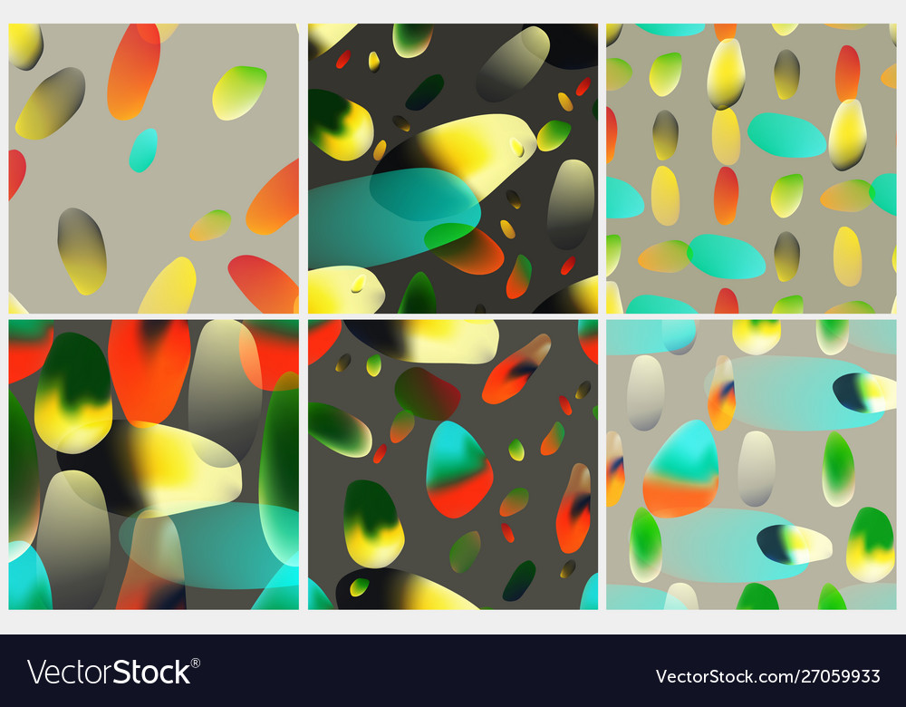 Seamless pattern set backgrounds vector image Seamless pattern set backgrounds