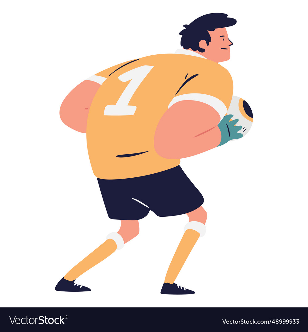 Side view goalkeeper character