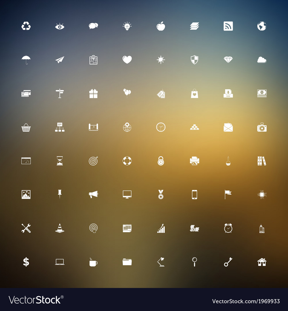 Universal outlined icons