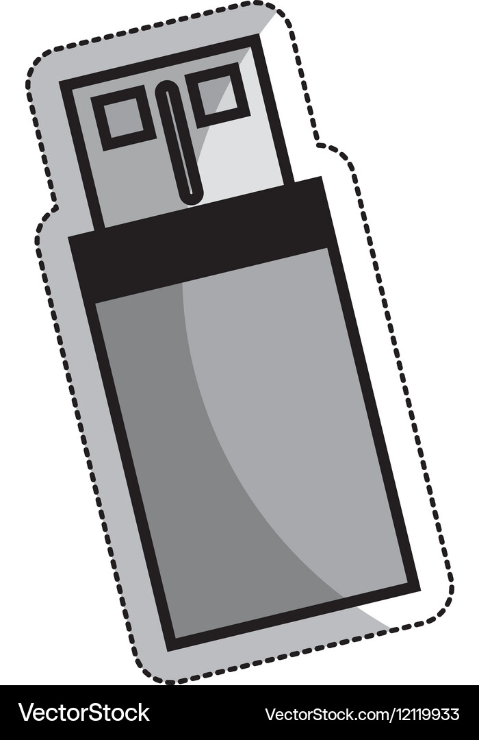Usb memory isolated icon Royalty Free Vector Image