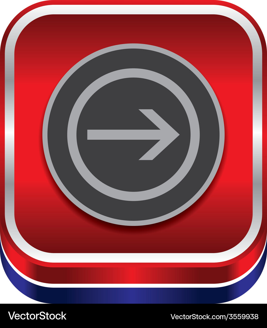 Arrow icon button Royalty Free Vector Image - VectorStock