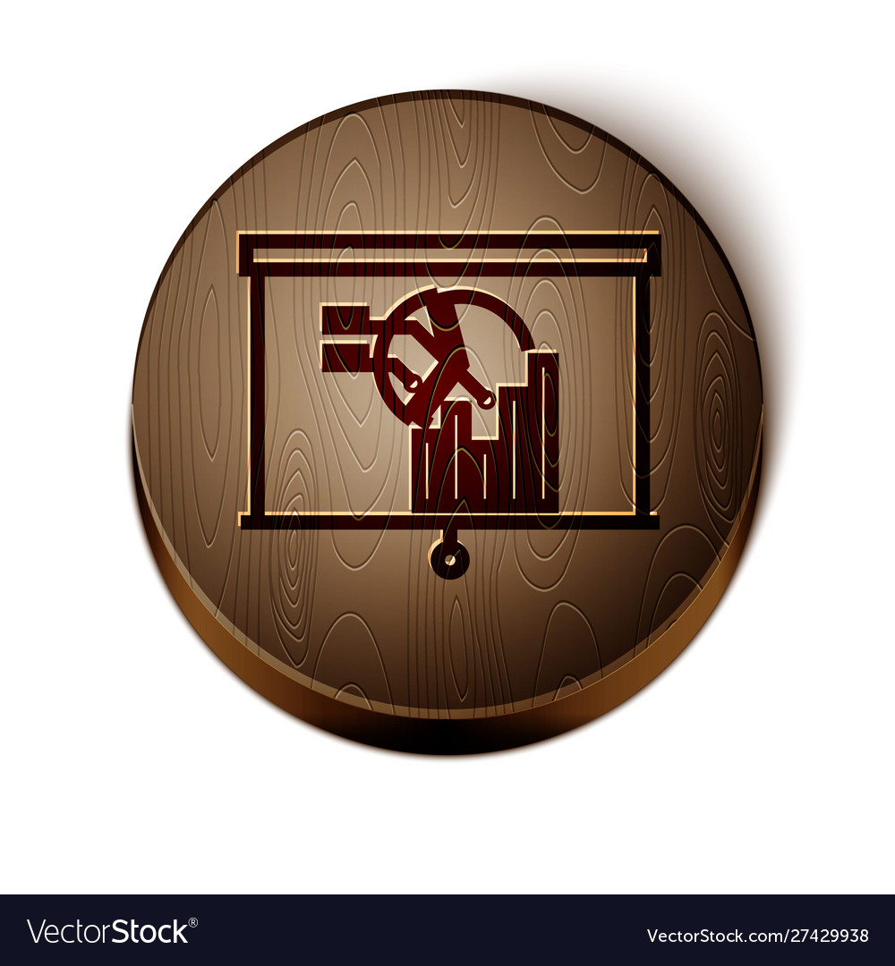 Brown line board with graph chart icon isolated vector image Brown line board with graph chart icon isolated