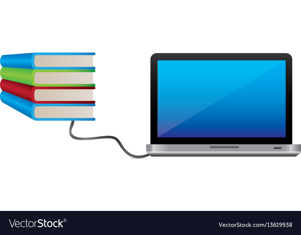 Computer knowledge study icon Royalty Free Vector Image