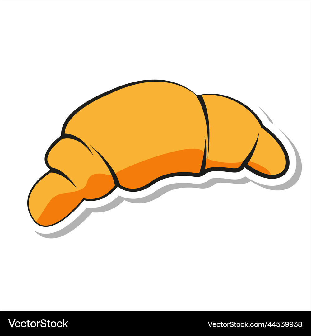 Fresh baked goods croissant Royalty Free Vector Image
