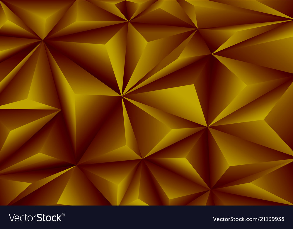 Gold Triangle Polygon Background