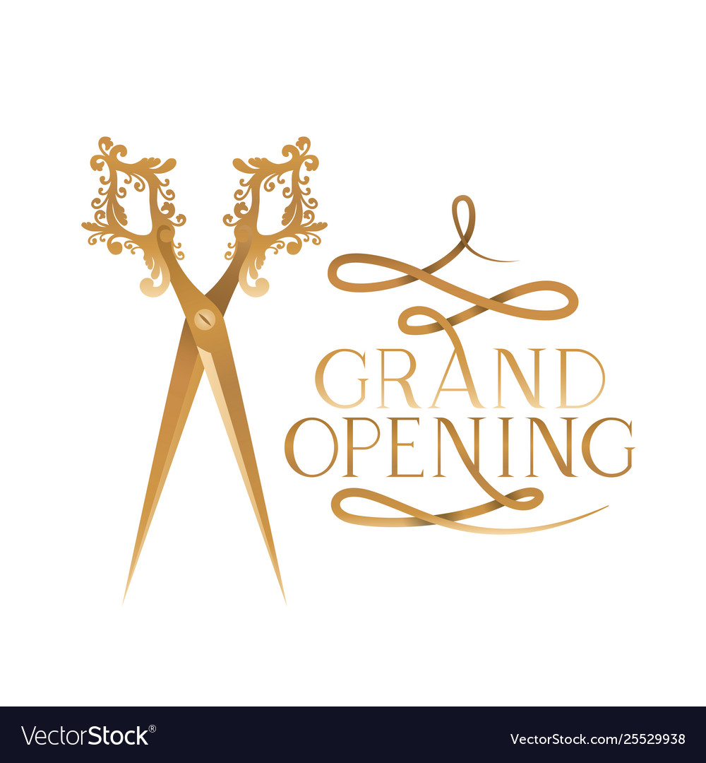 Grand opening detailed style icon design Vector Image