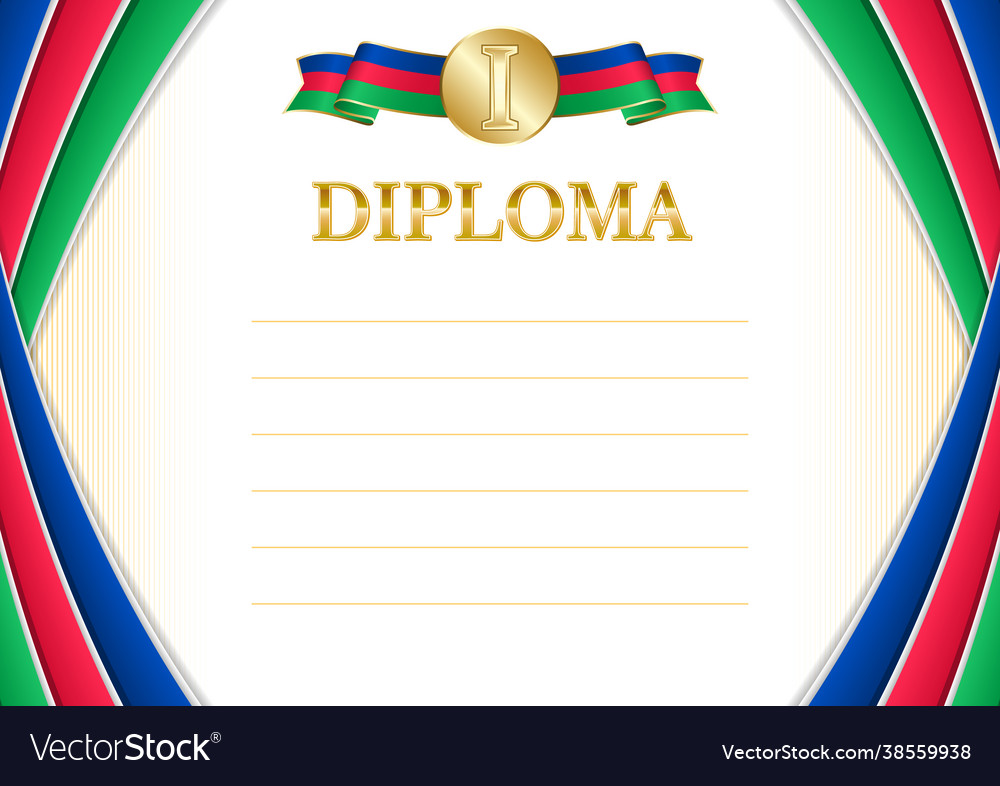 Horizontal frame and border with namibia flag vector image Horizontal frame and border with namibia flag