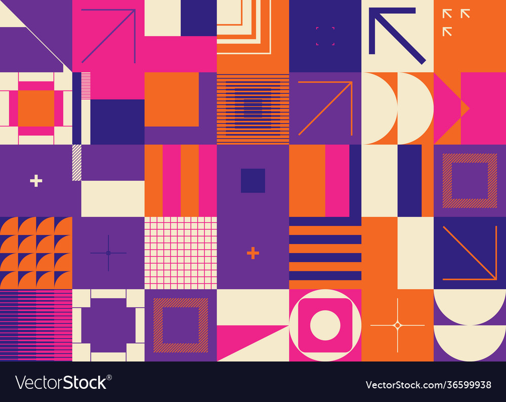 Infographic pattern abstract design with retro Vector Image