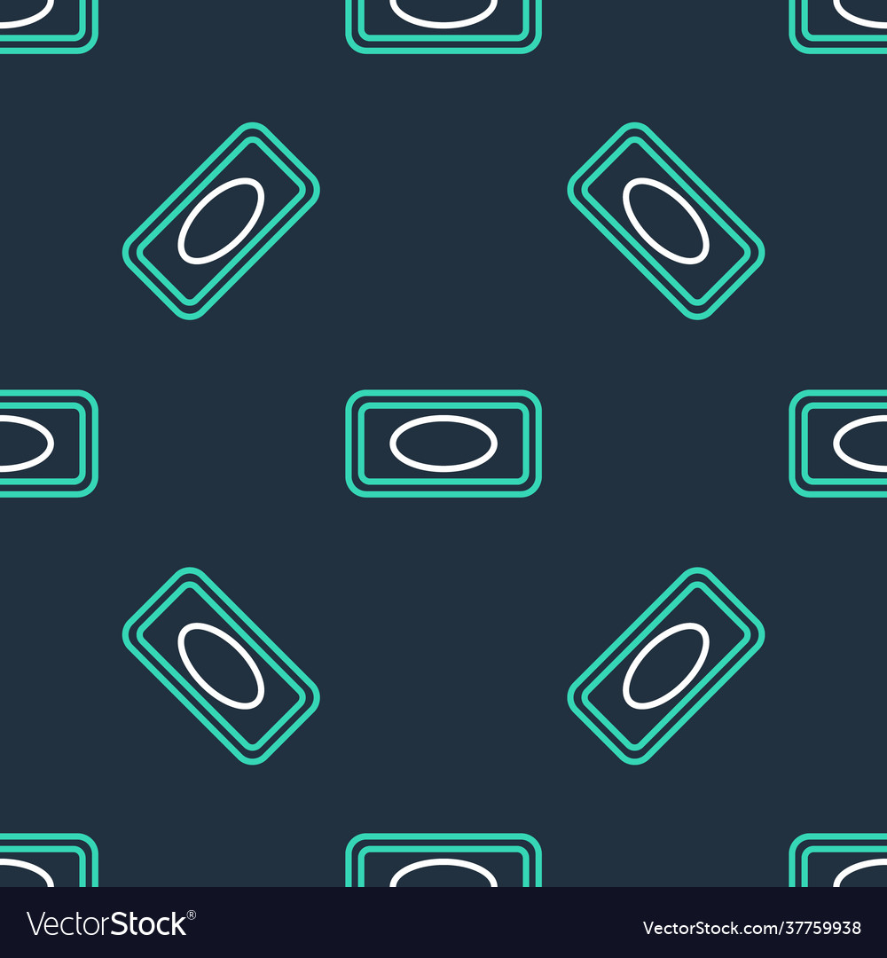 Line bar soap icon isolated seamless pattern vector image Line bar soap icon isolated seamless pattern