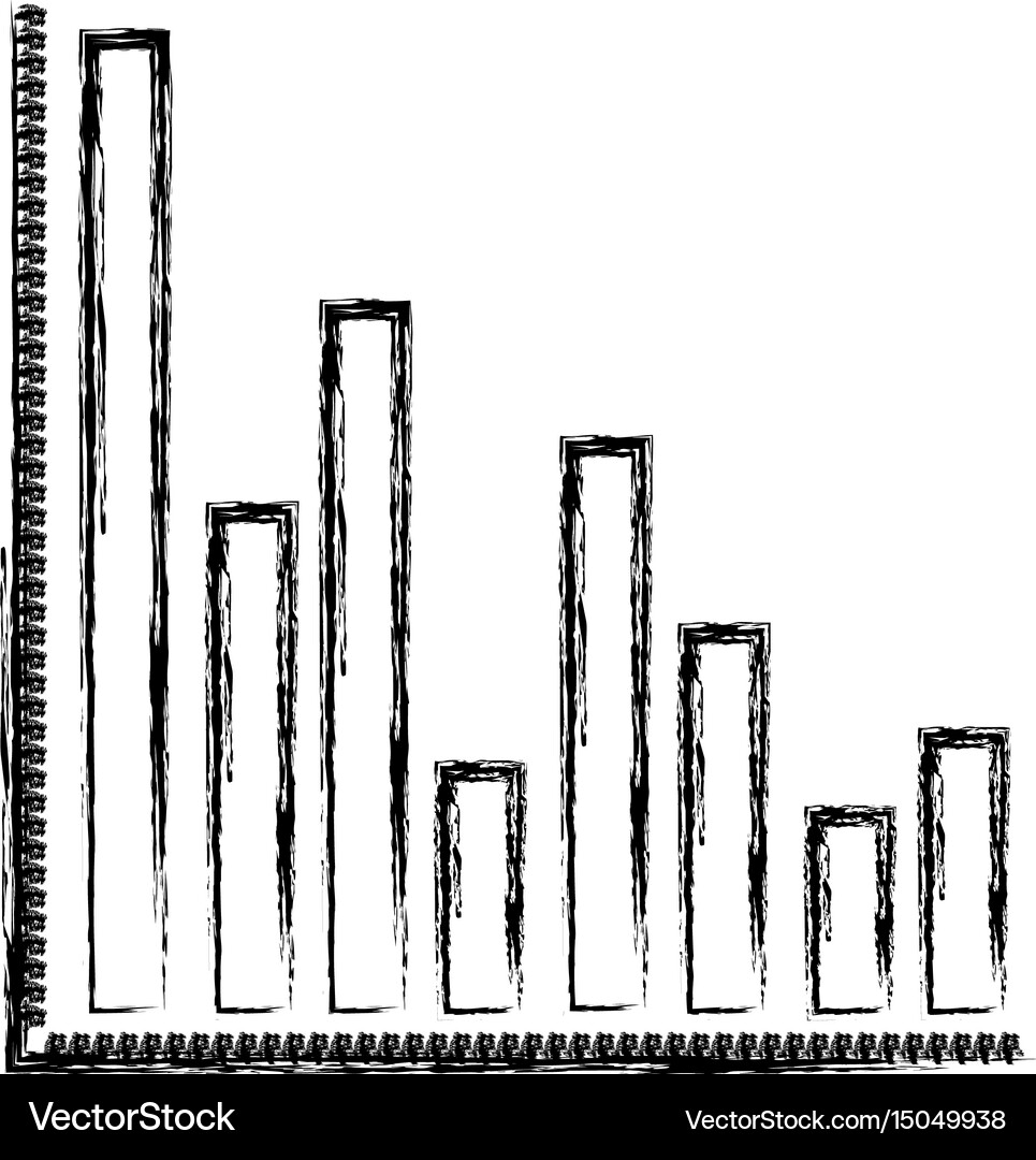 Monochrome blurred silhouette of column chart Vector Image