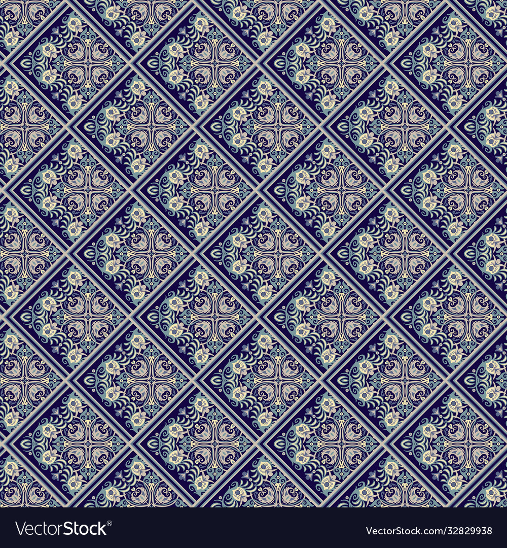 Nature patch pattern mosaic background vector image Nature patch pattern mosaic background