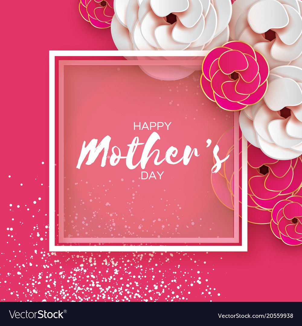 Pink gold happy mothers day greeting card women s