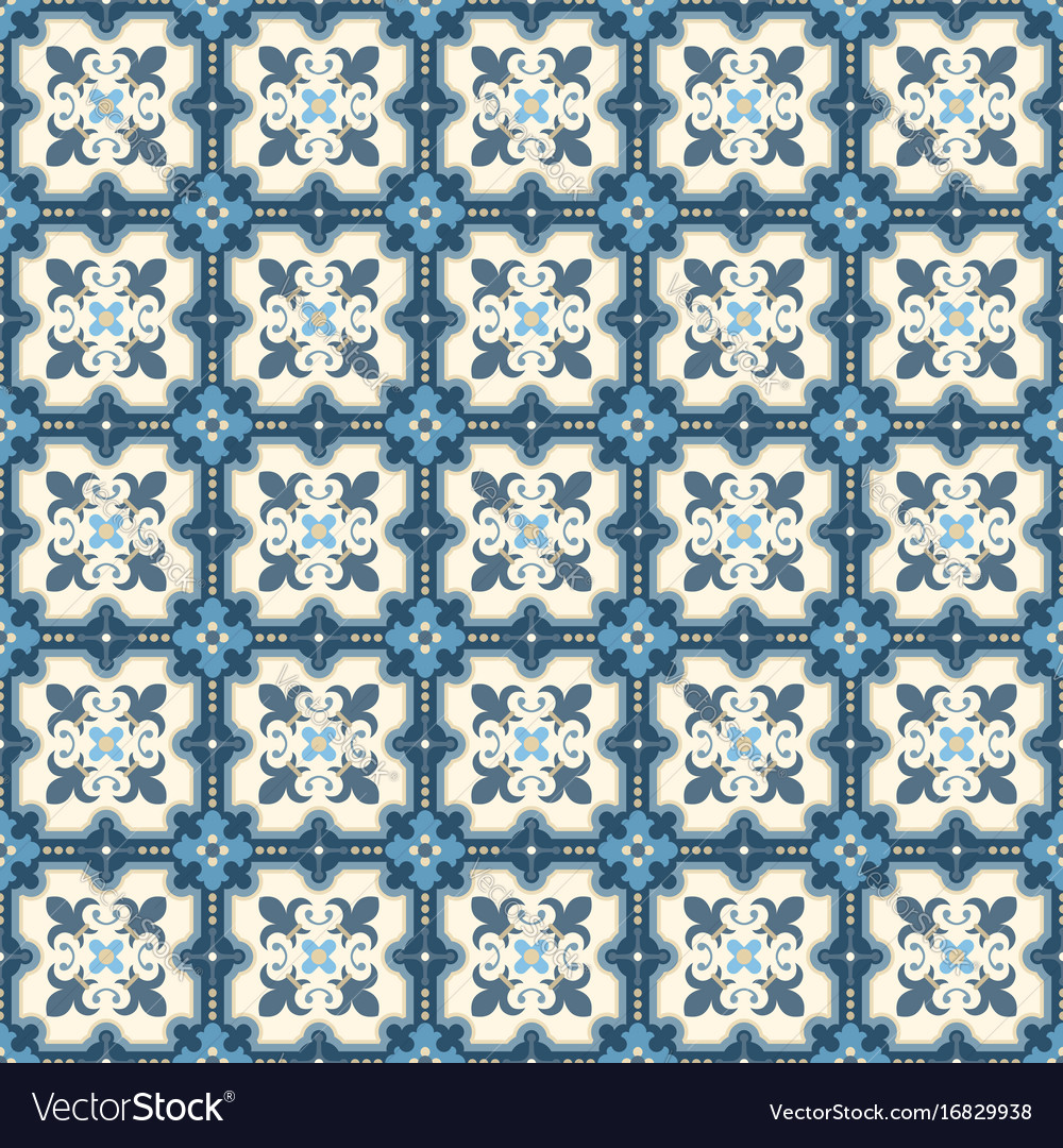 Retro floor tiles pattern