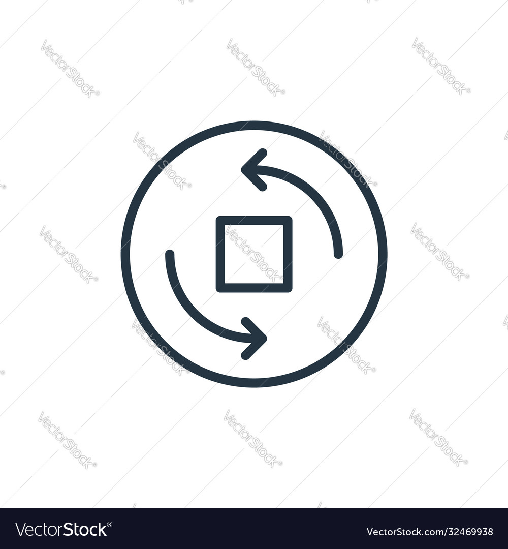 Rotate camera icon editable stroke vector image Rotate camera icon editable stroke