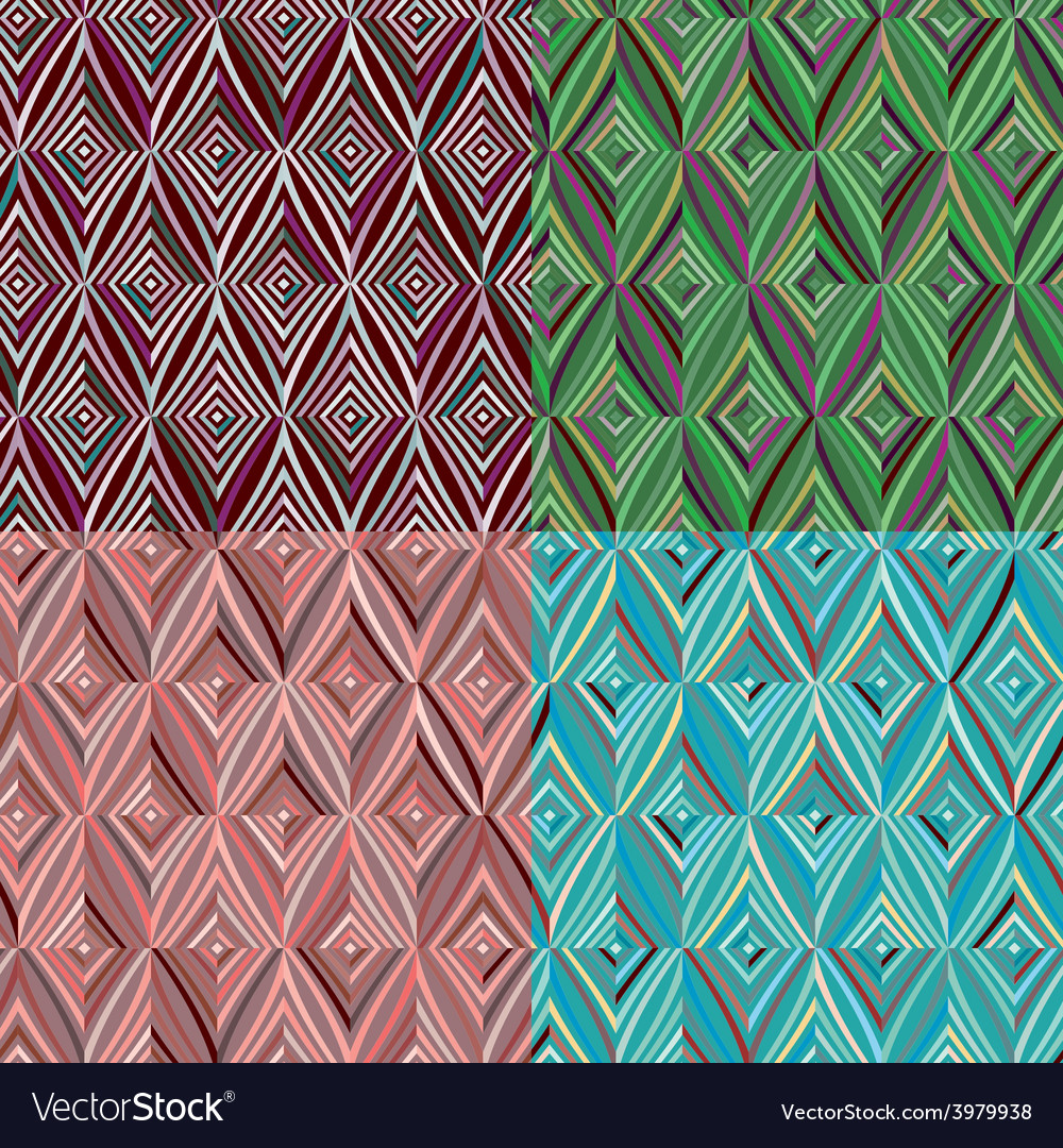 Set of 4 seamless pattern modern stylish texture