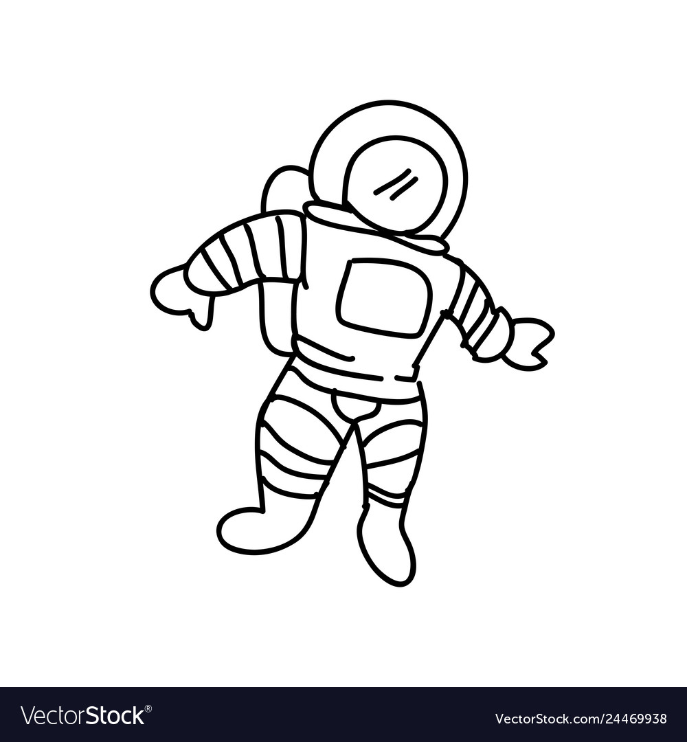 Space astronaut character icon