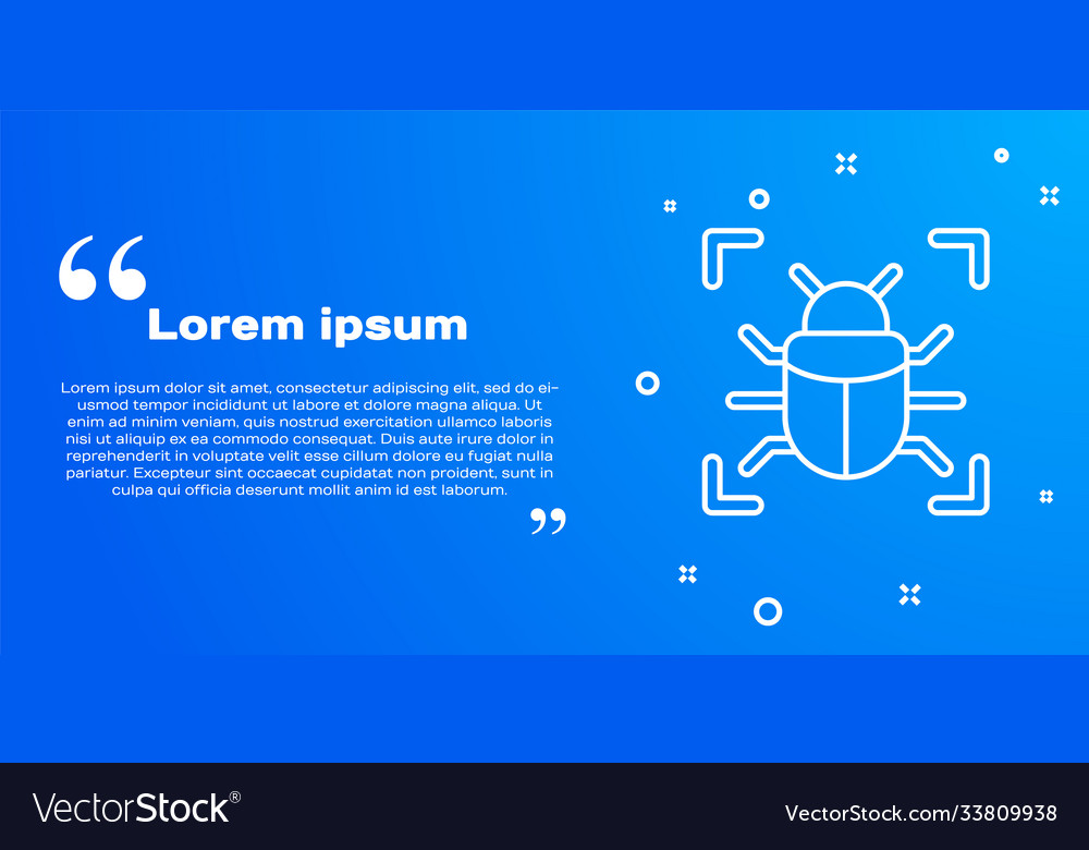 White line system bug concept icon isolated Vector Image White line system bug concept icon isolated