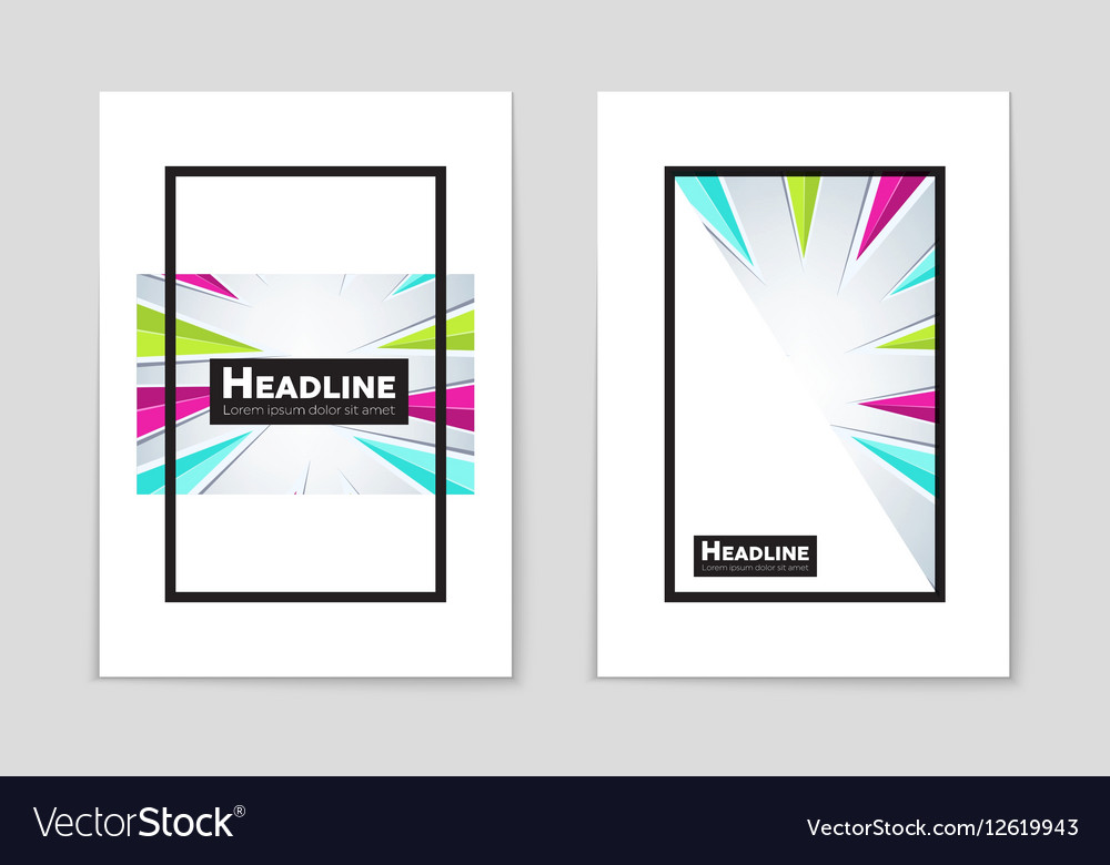 Abstract layout background set for art