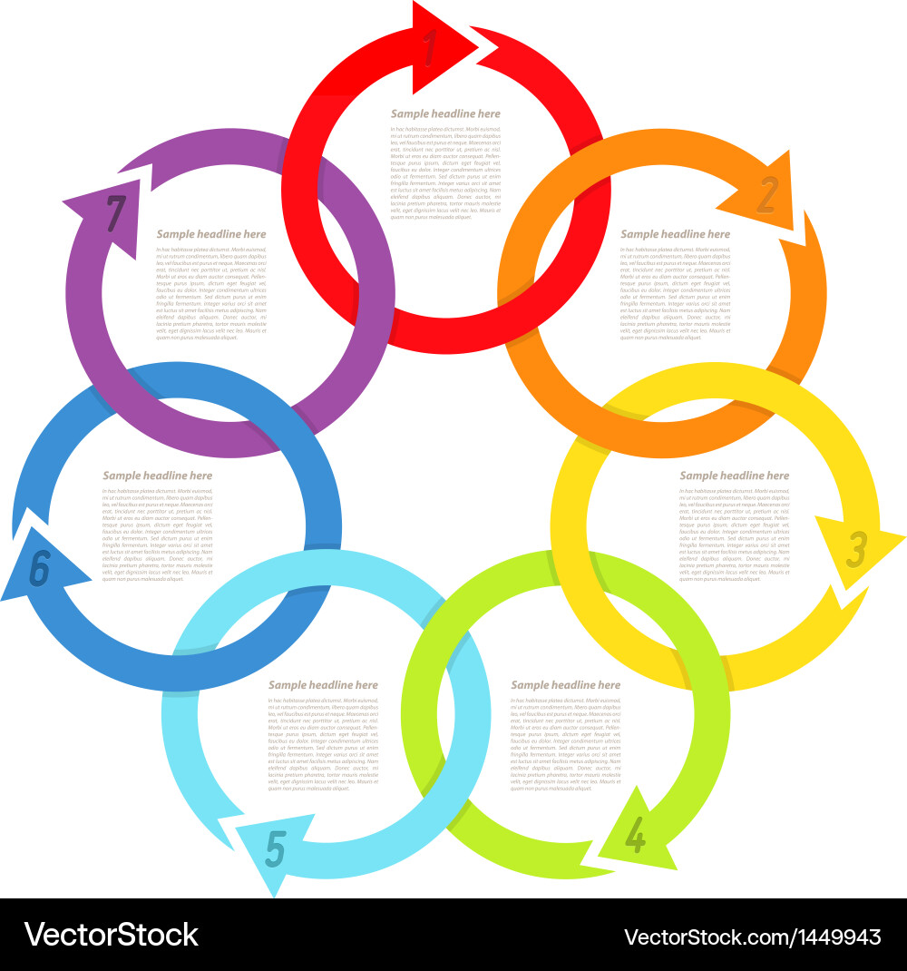 Background with rainbow arrows Royalty Free Vector Image