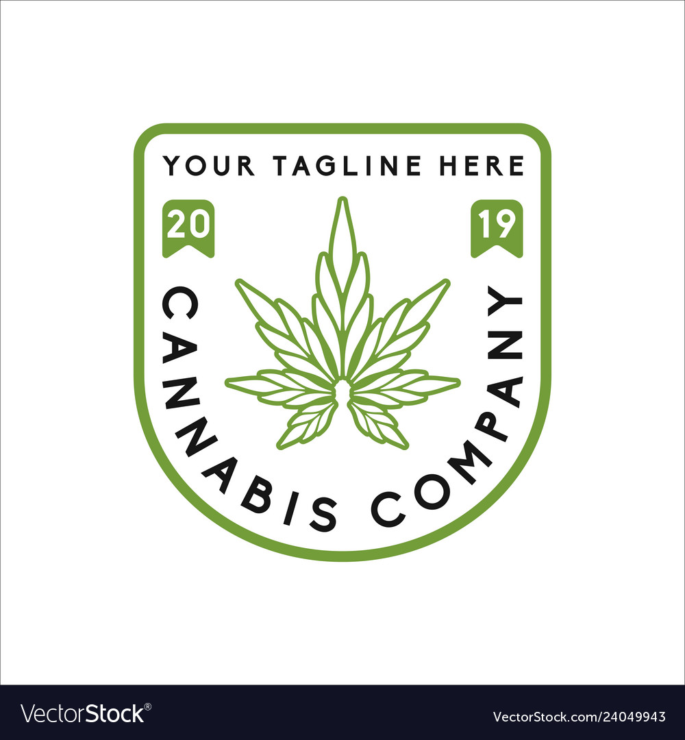 Cannabis Logo Cbd Design Royalty Free Vector Image